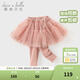 戴維貝拉（DAVE＆BELLA）女童裙褲女寶寶打底褲兒童長(cháng)褲春季新款童褲小童褲子幼兒休閑褲 灰粉色【現貨】 110 cm（建議身高100-110cm）