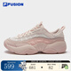 FILA FUSION斐樂(lè )潮牌女鞋FIRE復古籃球鞋新款火焰鞋運動(dòng)鞋 天使翼粉/煙玫瑰粉-AR 37.5
