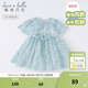 戴維貝拉（DAVE＆BELLA）女裙連衣裙裙子夏天女兒童裙子夏寶寶夏裝女童公主裙子嬰兒小女孩 藍色 100 cm（建議身高90-100cm）