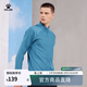 卡爾美（KELME） 足球訓練長(cháng)袖T恤男半拉鏈針織運動(dòng)跑步套頭衫拇指扣衛衣女 孔雀藍 L 【175/96A】