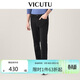 威可多（VICUTU）舒暖牛仔男士彈力商務(wù)通勤牛仔褲休閑褲 黑色 180/90B