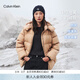 Calvin KleinJeans【防風(fēng)防潑水】秋冬女士ck輕暖90絨戶(hù)外可卸帽泡芙羽絨服 PAI-卡其 M