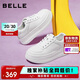 百麗簡(jiǎn)約厚底小白鞋休閑增高板鞋B2597BM5 白色 35