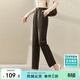 尚都比拉加厚毛呢休閑褲女冬季小個(gè)子保暖顯瘦煙管褲氣質(zhì)九分哈倫褲