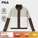 FILA 斐樂(lè )官方女士棉服2026春新款時(shí)尚休閑寬松拼色夾克保暖外套 深土色-BN M 165/84A/M