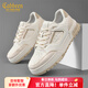 卡賓鞋子男鞋春季2026新款厚底增高板鞋百搭潮流輕便運動(dòng)休閑鞋男潮鞋 米白 41 【標準皮鞋尺碼】