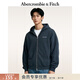 Abercrombie & Fitch美式復古經(jīng)典LOGO抓絨百搭連帽拉鏈衛衣外套25秋冬男裝175-5420 海軍藍 M (180/100A)