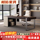 帕佑實(shí)木書(shū)桌椅組合2026新款高端家用書(shū)房電腦桌寫(xiě)字桌客廳老板辦公桌 煙熏木書(shū)桌【排插款】單桌 160*70*75cm【送貨上門(mén)】