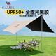駱駝（CAMEL）【虹】戶(hù)外露營(yíng)六角蝶形黑膠天幕便攜式防雨防曬173BA6B064流沙金