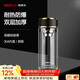 SIMELO施美樂(lè )雙層加厚玻璃杯男辦公泡茶杯便攜式玻璃水杯茶杯 金色 350ml
