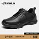 VOLO犀牛鞋子男鞋2026春季新款休閑鞋透氣男士運動(dòng)鞋真皮厚底增高 黑色 41