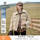 香影短款輕薄羽絨服女2025冬季新款氣質(zhì)毛絨翻領(lǐng)卡其色白鴨絨外套 卡其 M 160/84A/95-110斤