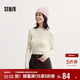 森馬（Semir）毛衣女冬季舒適緊身半高領(lǐng)正肩純色羊毛衫顯瘦打底衫101724107003