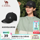 駱駝（CAMEL）鴨舌帽男女同款棒球帽透氣遮陽(yáng)遮臉?lè )罆襁\動(dòng)帽子 133BARC017，幻影黑 中性款