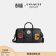 蔻馳（COACH）奧萊男士男包經(jīng)典標志VENTURER 27號大容量旅行手提包通勤 青銅色硬件/炭黑色 混合色