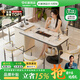 匠源創(chuàng  )品巖板陽(yáng)臺茶桌椅組合輕奢現代高級感燒水壺一體茶幾客廳家用小茶臺 單茶桌 1.2米茶桌