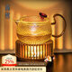高茗蠟燭溫茶爐燭臺暖茶底座加熱爐茶壺溫茶器保溫爐烤茶爐焙茶器茶具 流光蠟燭底座+錘紋壺 240ml