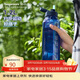特百惠（Tupperware）水力瓶1.2L超大容量夏季戶(hù)外運動(dòng)水杯子帶吸管便攜冷水壺 夜海藍