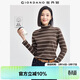 佐丹奴長(cháng)袖T恤女2026年春季新款純棉條紋高領(lǐng)套頭上衣女05324861