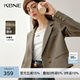 KBNE2026新款休閑咖啡色長(cháng)袖西裝外套女時(shí)尚洋氣時(shí)髦直筒寬松春秋 咖啡色 S