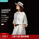 茵曼（INMAN）亞麻棉簡(jiǎn)約通勤開(kāi)叉襯衫2026春季女裝新款寬松長(cháng)袖襯衣上衣 米白色 S