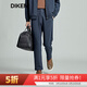 迪柯尼（DIKENI）【品牌IP系列】迪柯尼高端輕奢休閑褲男 時(shí)尚雙D提花針織套褲褲子 灰藍 XL 180/90A