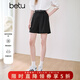 百圖betu女裝夏季新款短褲氣質(zhì)高腰西裝短褲抗皺褲子女2503T78 黑色 M