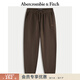 Abercrombie & Fitch經(jīng)典小麋鹿圖案經(jīng)典美式抓絨束腳衛褲長(cháng)褲25秋冬男裝134-5043 棕色 S (175/76A)