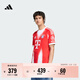 adidas速干拜仁慕尼黑球迷版主場(chǎng)足球短袖球衣男夏季阿迪達斯 亮粉紅熒光   XL