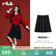 FILA馬上起飛斐樂(lè )楊冪同款女士梭織裙2026春新款時(shí)尚休短裙半身傘裙 正黑色-BK XL 175/74A/XL