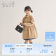 戴維貝拉（DAVE＆BELLA）【明星同款】女童風(fēng)衣外套兒童外衣大童英倫風(fēng)春秋裝小女孩