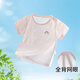 新生嬰兒短袖男寶寶女夏季超薄款小月齡半袖上衣單件圓領(lǐng)t恤夏天 【網(wǎng)眼透氣】櫻花粉 66 碼：3-6個(gè)月 推薦體重：11-16斤