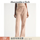 Abercrombie & Fitch美式經(jīng)典LOGO抓絨松緊腰微喇運動(dòng)衛褲長(cháng)褲25秋冬女裝147-5167 咖色 S (165/72A)