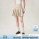 范思藍恩學(xué)院風(fēng)a字高腰半身裙女春裝2024新款百褶裙短裙24FS11141 象牙奶油 M