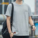 JEEP吉普短袖T恤男夏季純棉潮流休閑男士顯瘦半袖寬松高級感重磅體恤