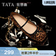 他她（TATA）狂想曲幸運瑪麗珍復古平底女法式淺口羊皮單鞋冬YRT01CQ5 棕/黑 37