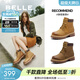 百麗（Belle）又見(jiàn)曠野工裝靴女商場(chǎng)款戶(hù)外休閑短靴B9S1DDD5 【周雨彤推薦】黃色-單里-女款 36 (230mm)