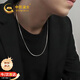 中國黃金蛇骨鏈銀項鏈男士型男潮流款素鏈生日禮物男友老公周年紀念 【今/次日達】蛇骨鏈-長(cháng)45CM