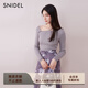 SNIDEL【精英衣櫥】個(gè)性不對稱(chēng)斜肩帶修身針織衫上衣SWNT251212 灰色 均碼 (F)