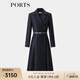 PORTS女裝氣質(zhì)系帶西裝連衣裙連衣裙ALQ9D056UFQ028 丈青色 6