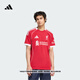 adidas速干利物浦球迷版主場(chǎng)足球短袖球衣男裝阿迪達斯官方   草莓紅   M