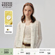 Teenie Weenie小熊女裝薄款針織衫夏毛衣開(kāi)衫白色外套上衣 象牙白 M