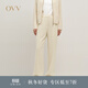 OVV2025秋冬新款女裝高彈磨毛面料經(jīng)典基礎易搭休閑褲 象牙白 M