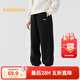 巴拉巴拉童裝女童褲子冬裝加絨長(cháng)褲保暖兒童運動(dòng)舒適束腳時(shí)尚百搭 黑色90001 130