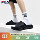 FILA 斐樂(lè )蕨草鞋拖鞋男鞋FERN復古拖鞋2024夏新款拖鞋外出沙灘鞋 黑-BK 41