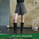 日著(zhù)俠秘境灰牛仔短褲夏季2025新款設計感不規則防走光A字裙褲女 秘境灰 M