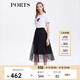 PORTS寶姿商場(chǎng)同款春夏新款女裝半身長(cháng)裙LM8S068MLN006 黑色 S (4)