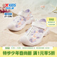 特步童鞋兒童運動(dòng)休閑涼鞋幼小童女童包頭涼鞋夏季新款防滑沙灘鞋 特步白/淡紫色 31
