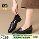 ZHR頭層牛皮單鞋女經(jīng)典中口樂(lè )福鞋職場(chǎng)商務(wù)皮鞋工作女鞋子KM18黑色36