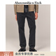 Abercrombie & Fitch【短版】復古高街潮流水洗棉質(zhì)寬松牛仔褲長(cháng)褲春秋男裝131-2504 黑色水洗 30 (175/76A)短版